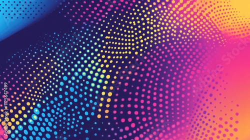 Wallpaper Mural Gradient background Halftone pop art design Light effect Seamless pattern Vector illustration Torontodigital.ca