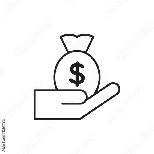 Loan icon Black and white logo