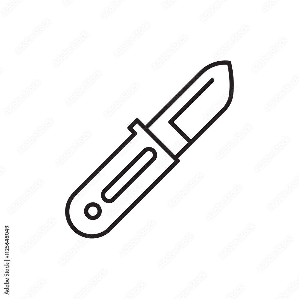 Pocket knife icon Black and white logo Pocket knife icon Black and white logo
