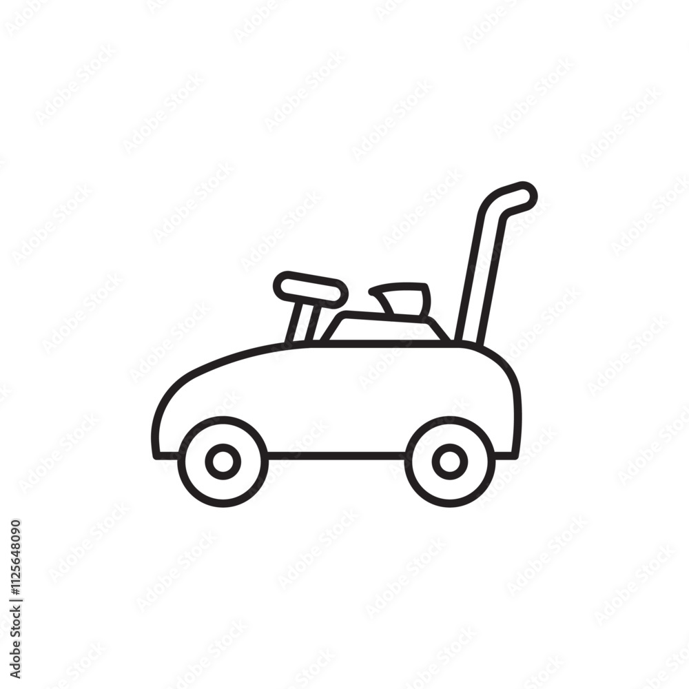 Pushing car icon Black and white logo Pushing car icon Black and white logo