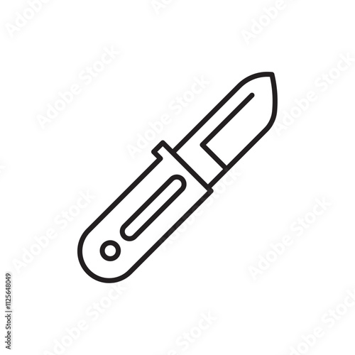 Pocket knife icon Black and white logo