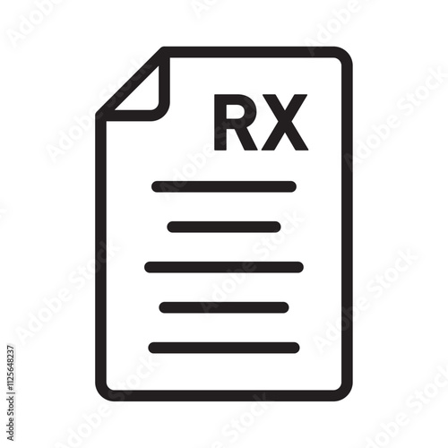 RX icon Black and white logo