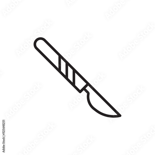 Scalpel icon Black and white logo