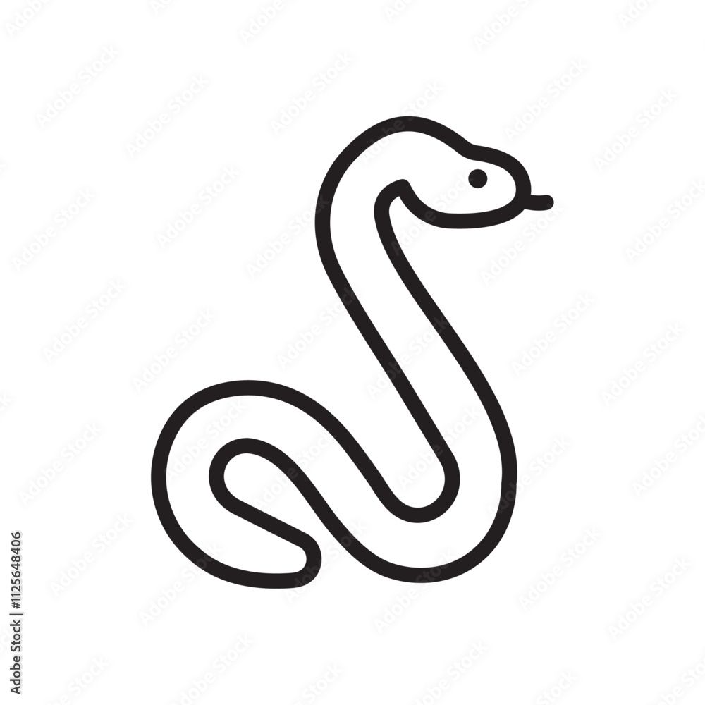 Snake icon Black and white logo Snake icon Black and white logo