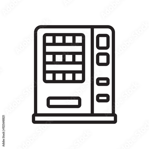 Vending machine icon Black and white logo