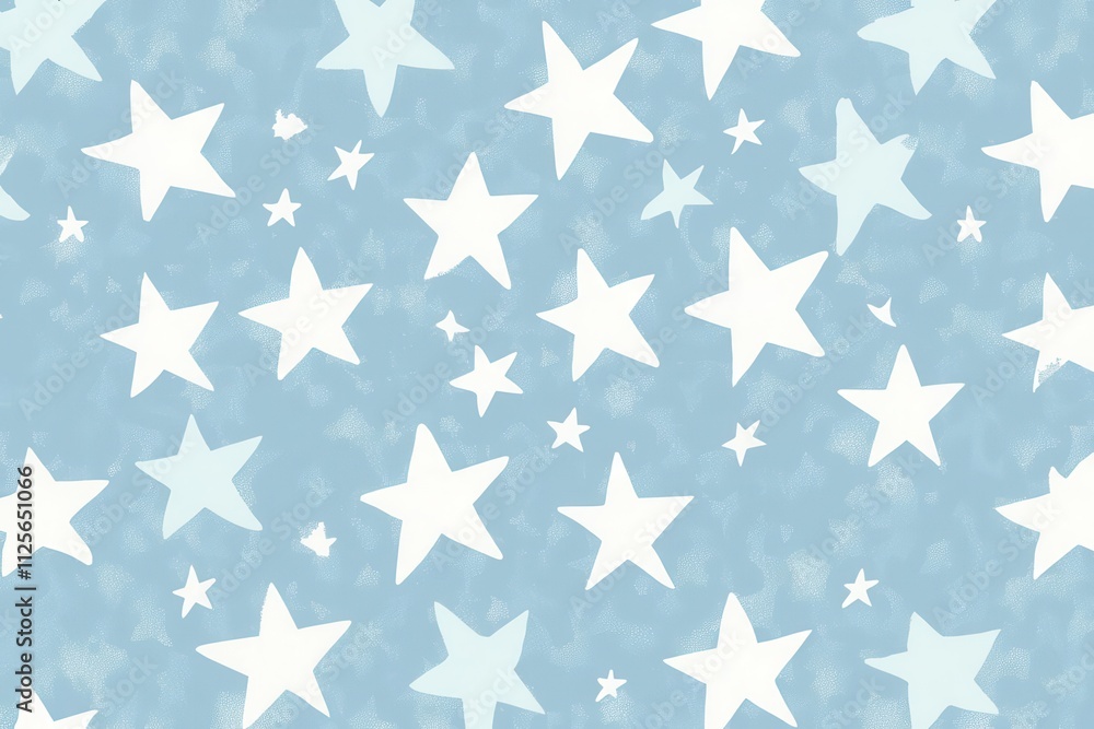 A light blue background adorned with various white stars, creating a whimsical pattern. A light blue background adorned with various white stars, creating a whimsical pattern.
