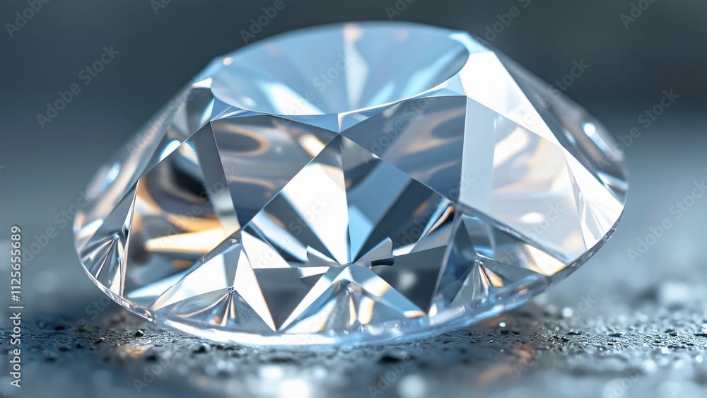 Brilliant Diamond Sparkle, Luxury Gemstone Close-Up Brilliant Diamond Sparkle, Luxury Gemstone Close-Up