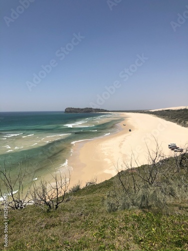 Viewpoint Overlooking a Beautiful Beach on Fraser Island, Australia