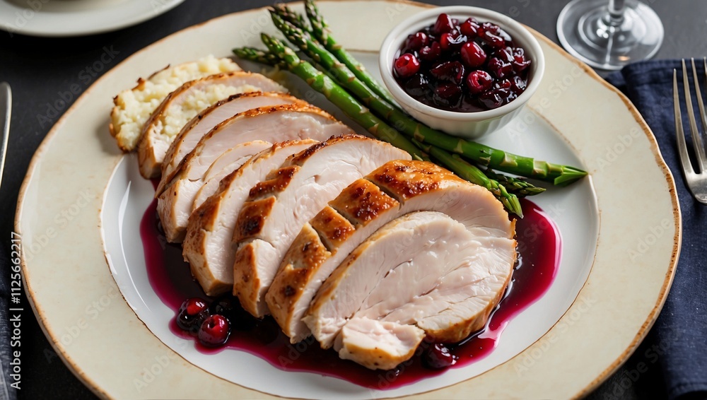 Modern New Year’s Turkey Dinner with Truffle Mashed Potatoes and Cranberry Compote Modern New Year’s Turkey Dinner with Truffle Mashed Potatoes and Cranberry Compote