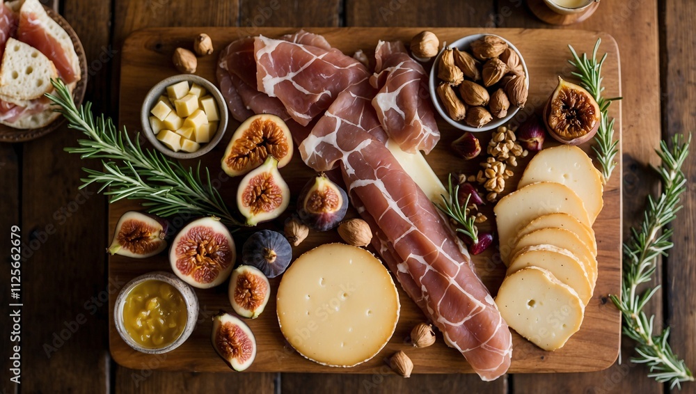 Rustic Charcuterie Board for New Year Celebration Rustic Charcuterie Board for New Year Celebration