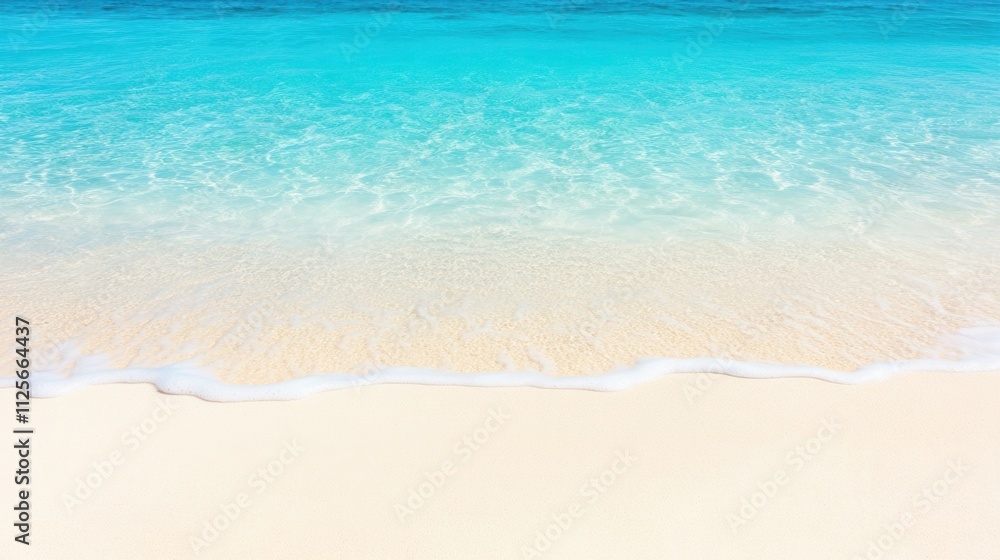 Relaxing waves lapping at sandy beach tropical paradise nature photography calm waters serene view of coastal beauty Relaxing waves lapping at sandy beach tropical paradise nature photography calm waters serene view of coastal beauty