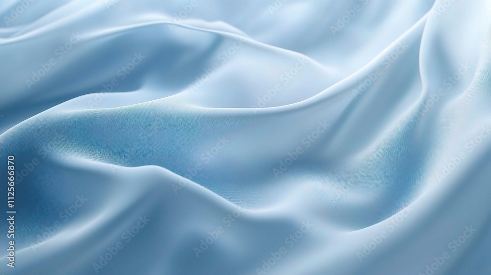 Obraz premium Smooth Icy Blue Gradient Fabric Background for Elegant Designs
