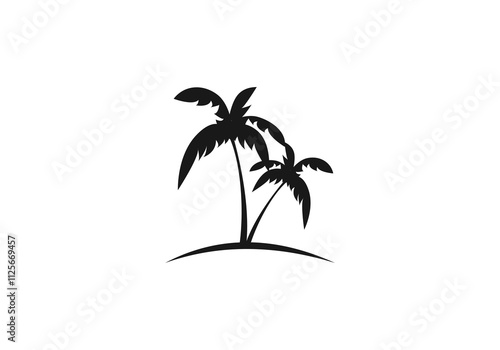 palm tree logo png template logo icon vector illustration
