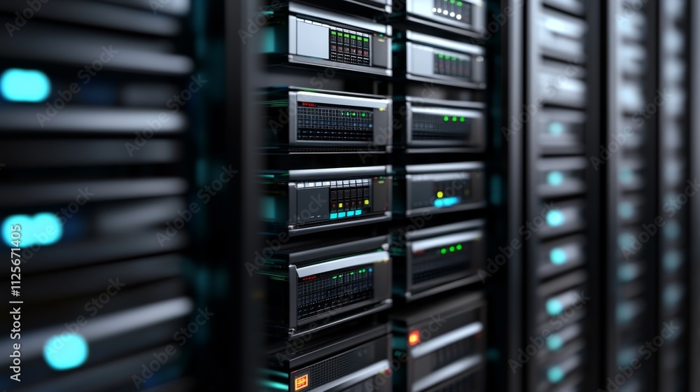 Data center operations modern facility digital infrastructure high-tech environment close-up view server management insights Data center operations modern facility digital infrastructure high-tech environment close-up view server management insights