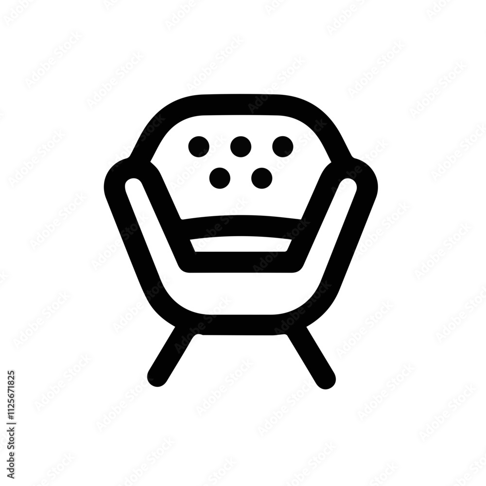 Fototapeta premium Chair icon symbol vector image illustration 