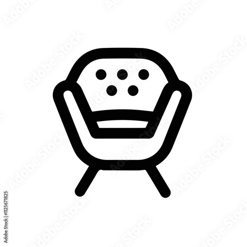 Chair icon symbol vector image illustration 