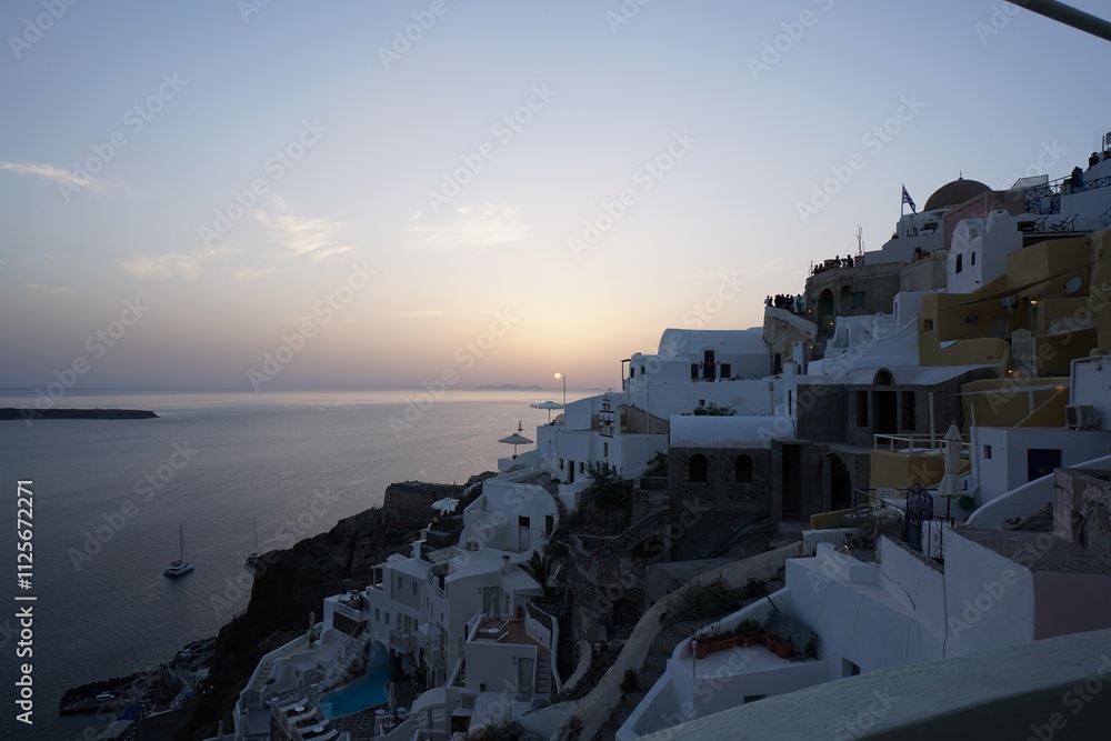 Fototapeta premium sunset in santorini