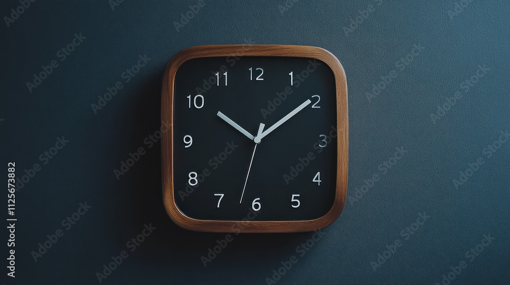 Square wooden frame clock showing 255 on dark background.