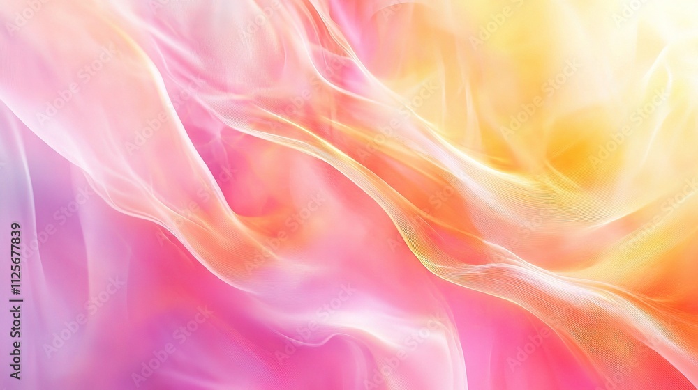 Fototapeta premium Colorful Abstract Gradient Flowing Lines in Soft Tones