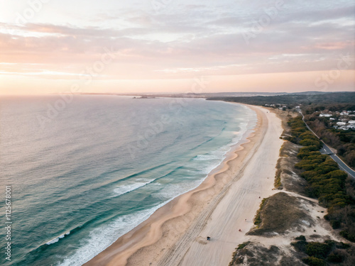 beach at sunset. beach, sea, coast, ocean, water, sand, sky, landscape, nature, summer, island, waves, coastline, travel, australia, seascape, shore, view, tenerife, vacation, tropical, clouds, bay, b