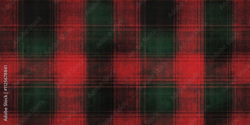 A red and green plaid pattern, commonly used in textiles for clothing and home decor. A red and green plaid pattern, commonly used in textiles for clothing and home decor.