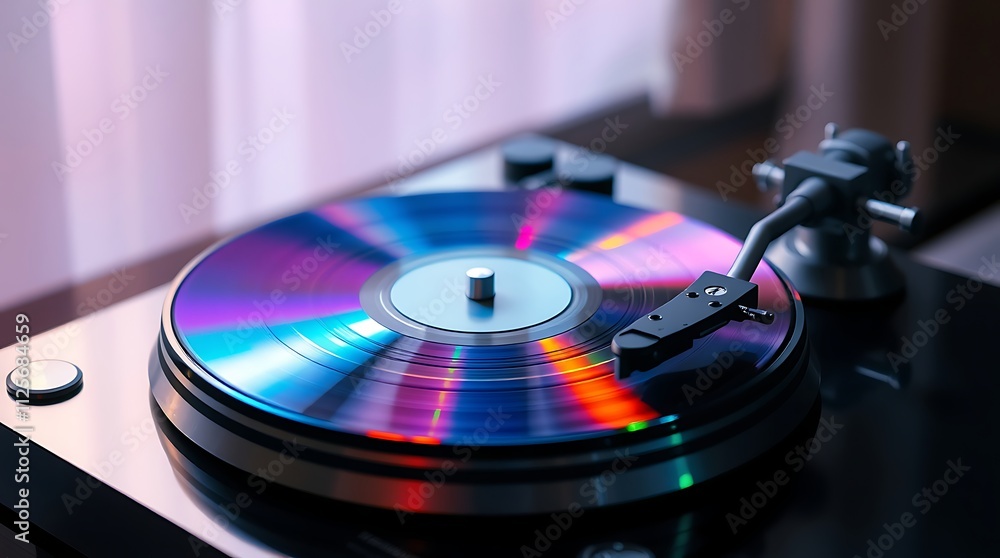 Spinning vinyl record on a turntable, capturing the essence of music nostalgia, vintage vibes, and timeless audio in motion Spinning vinyl record on a turntable, capturing the essence of music nostalgia, vintage vibes, and timeless audio in motion