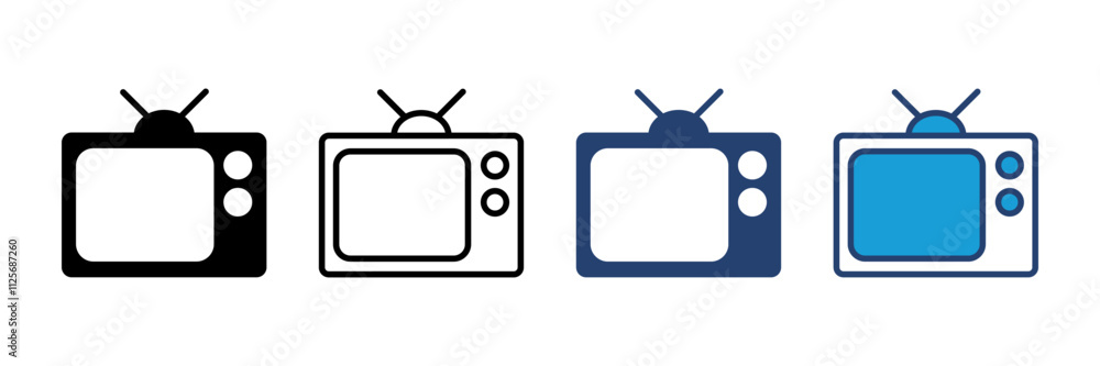 Tv icon vector. television icon vector Tv icon vector. television icon vector