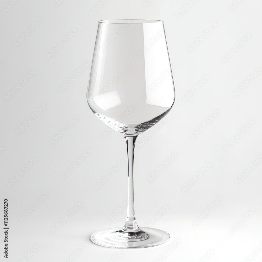 Empty wine glass, clear, elegant, stemware. Empty wine glass, clear, elegant, stemware.