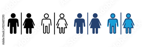 Toilet icon vector. restrooms icon vector. bathroom sign. wc, lavatory