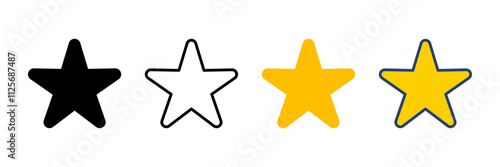 Star Icon vector. rating icon vector. favourite star icon