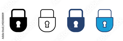 Lock icon vector. Padlock icon vector. Encryption icon. Security symbol