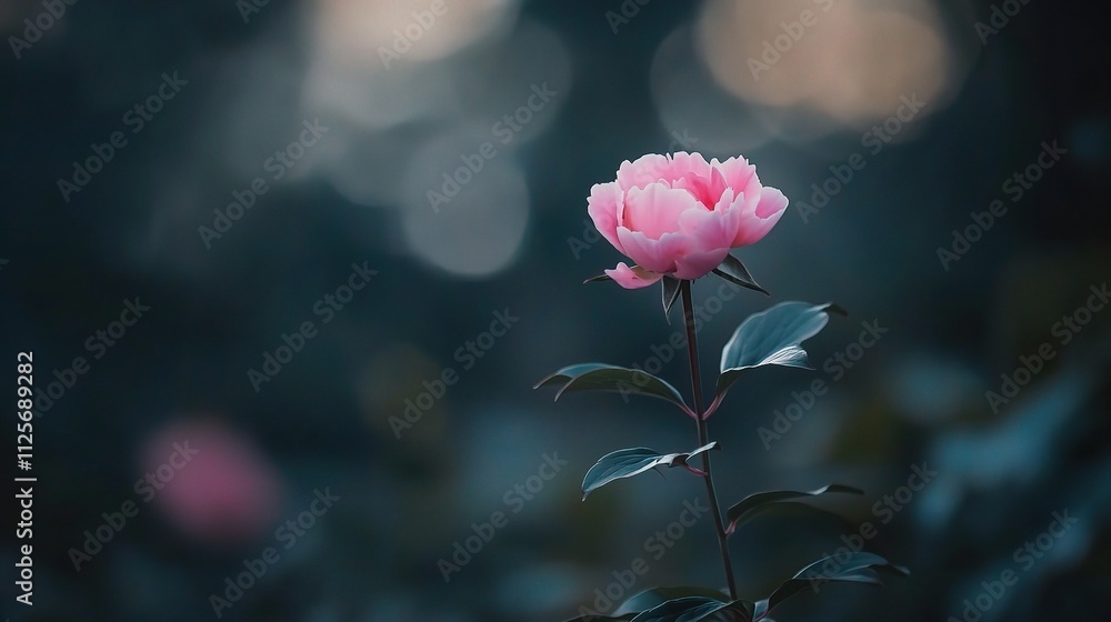 Obraz premium Delicate Pink Peony Flower in Soft Focus with Natural Background