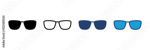 Glasses icon vector. Glasses vector icon