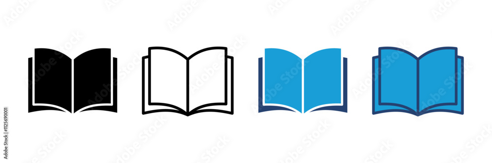 Book icon vector. open book icon vector. ebook icon Book icon vector. open book icon vector. ebook icon