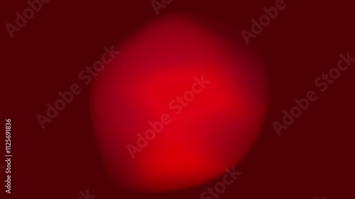 Smooth Blurred 3D Abstract Shape Floating on dark red Background