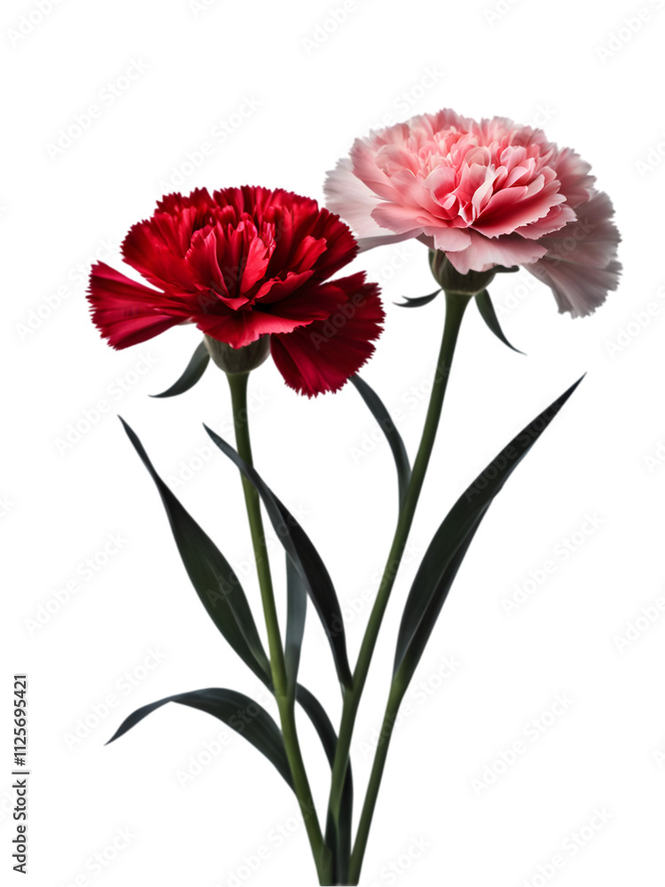 Fototapeta premium Gratitude, passion, beauty, and motherly love are the flower languages ​​of carnations.
