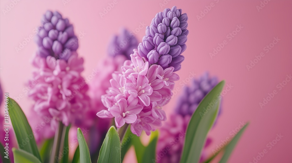 Fototapeta premium Purple and pink flower with a green stem