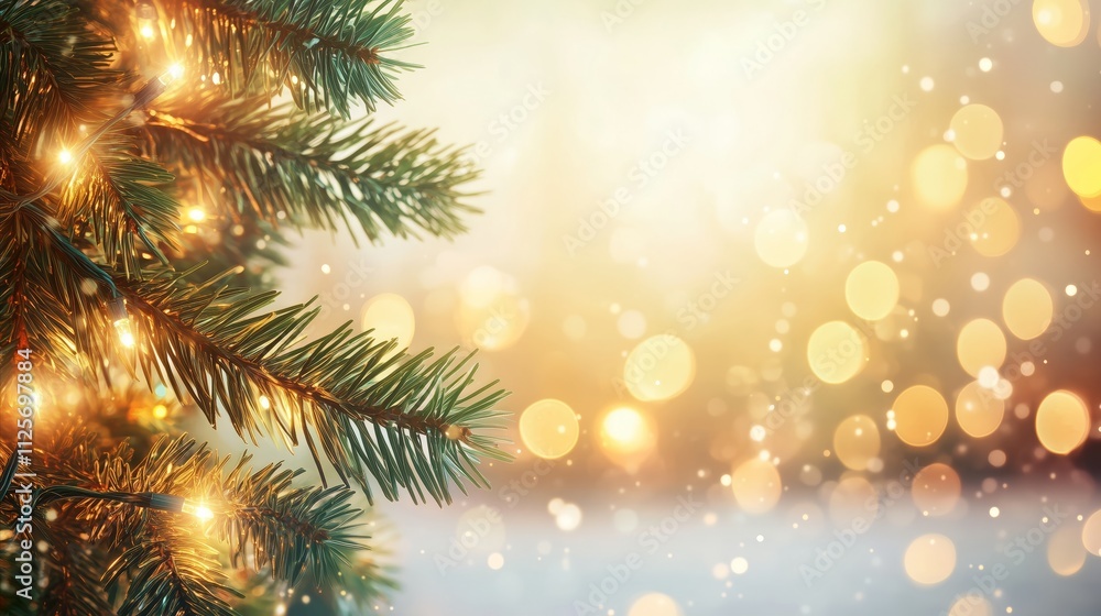 Christmas tree with lights on it Christmas tree with lights on it