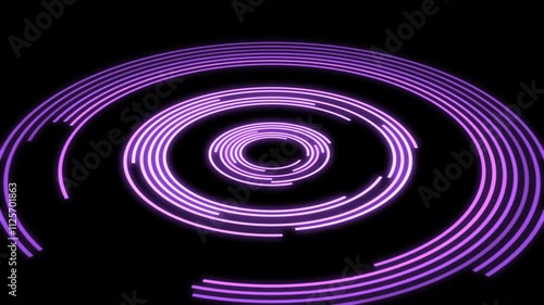 3D Arc Offset D Audio Reactive Equalizer Purple X60 Degrees Large VJ Loop Animation 03 photo