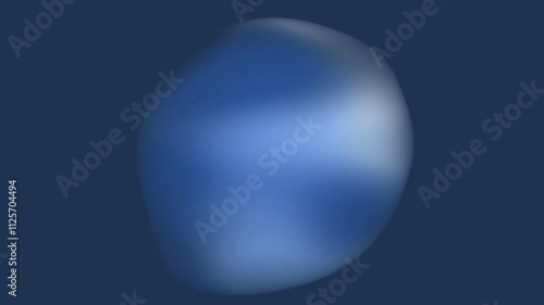 Blurred Dark Blue Gradient  Abstract Shape Floating on Dark Blue Background
