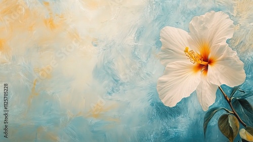 Beautiful Blooming Flower on Soft Pastel Background