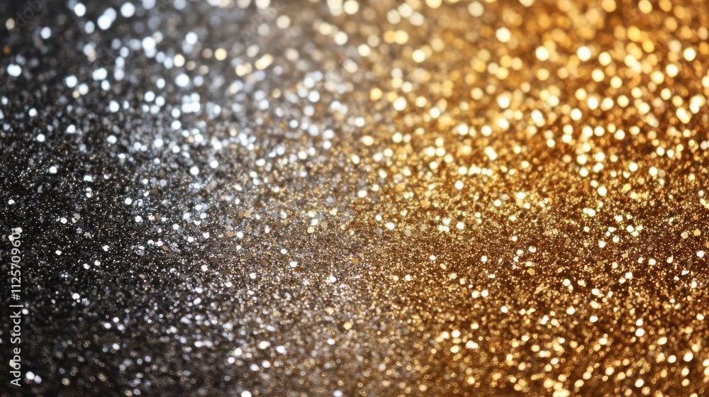 A shimmering gradient of silver and gold glitter, creating a vibrant, festive backdrop. A shimmering gradient of silver and gold glitter, creating a vibrant, festive backdrop.