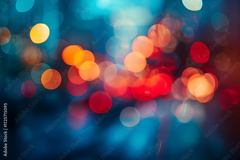 Obraz premium A blurry image of a city at night
