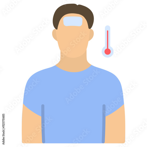 Fever Flat Icon Vector Illustration 