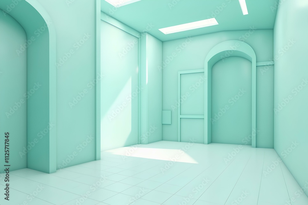 Obraz premium empty white room