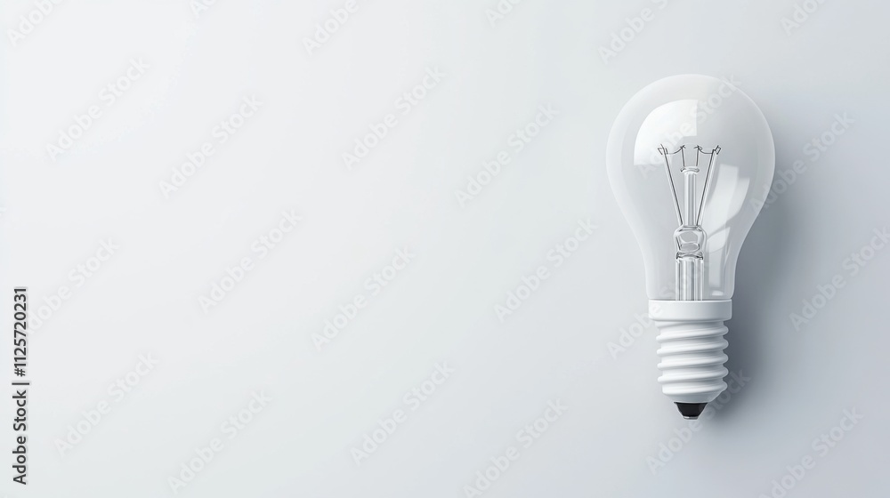 Light Bulb Illuminating Inspiration on Minimalistic Background for Creative and Innovative Ideas Light Bulb Illuminating Inspiration on Minimalistic Background for Creative and Innovative Ideas