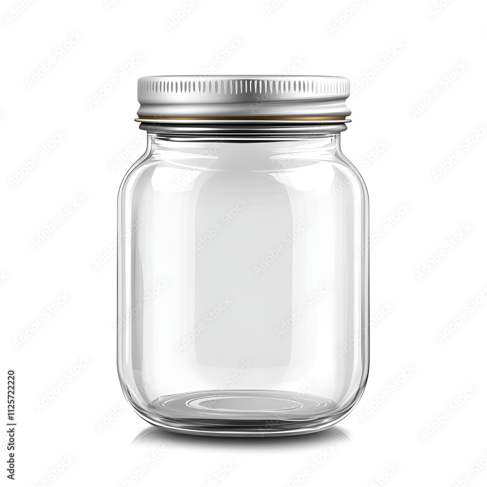 empty glass jar isolated on transparent background empty glass jar isolated on transparent background