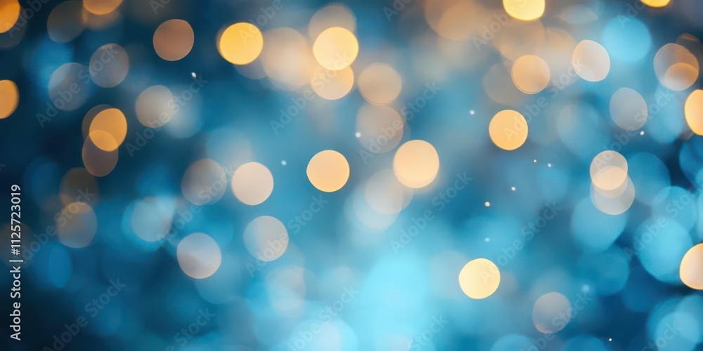 A soft-focus image featuring blue and golden bokeh lights, creating a dreamy atmosphere. A soft-focus image featuring blue and golden bokeh lights, creating a dreamy atmosphere.