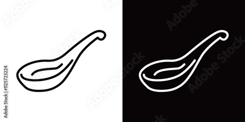 蓮華のシンプルなラインアイコン