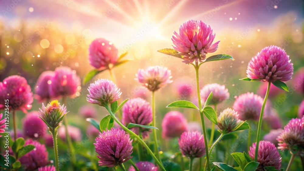 Surreal Pink Clover Meadow: Dreamlike Floral Fantasy, Ethereal Flowerscape, Magical Clover Field Photography Surreal Pink Clover Meadow: Dreamlike Floral Fantasy, Ethereal Flowerscape, Magical Clover Field Photography